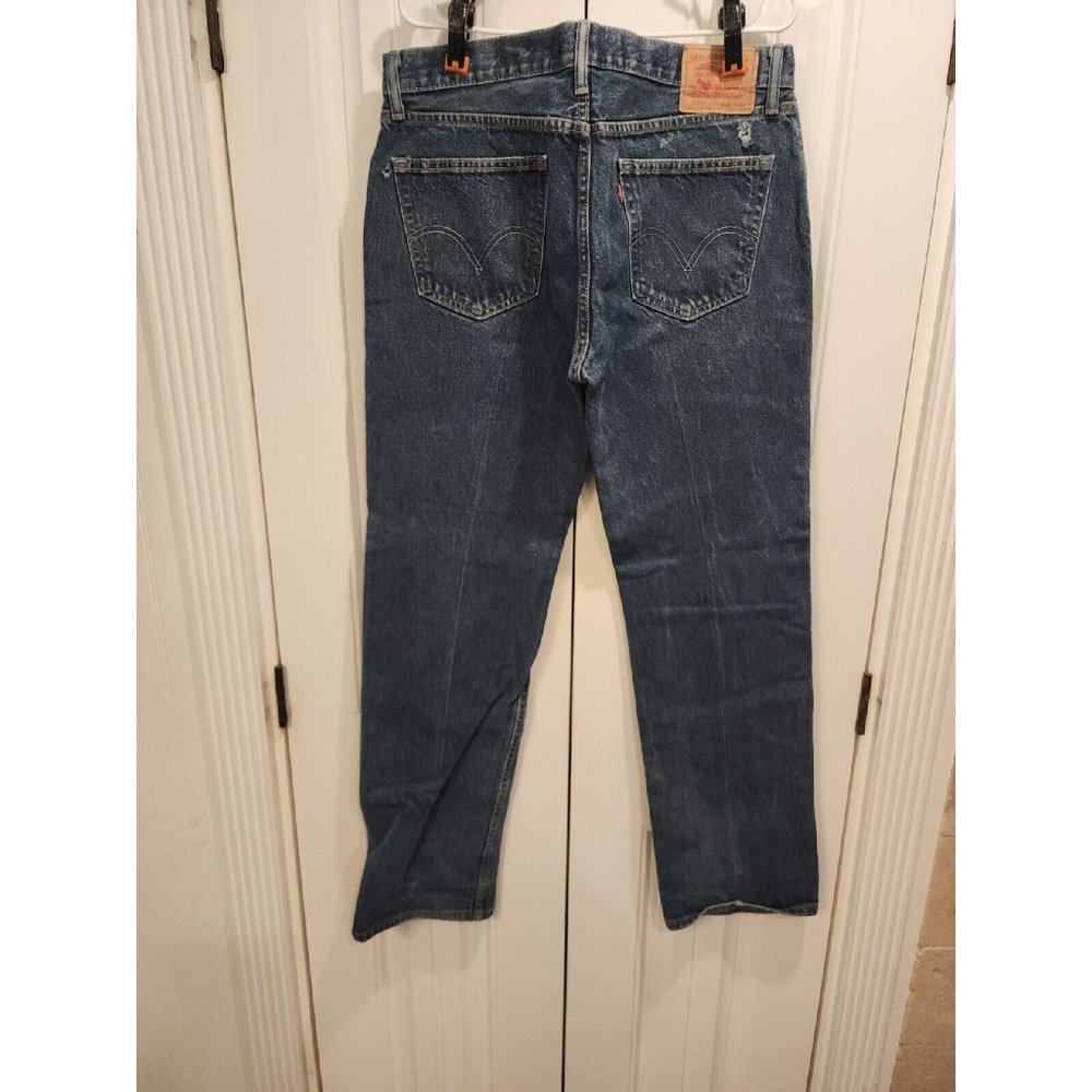 Men's Sz 36x34 Levis 505 Straight Fit Boot Cut Da… - image 2